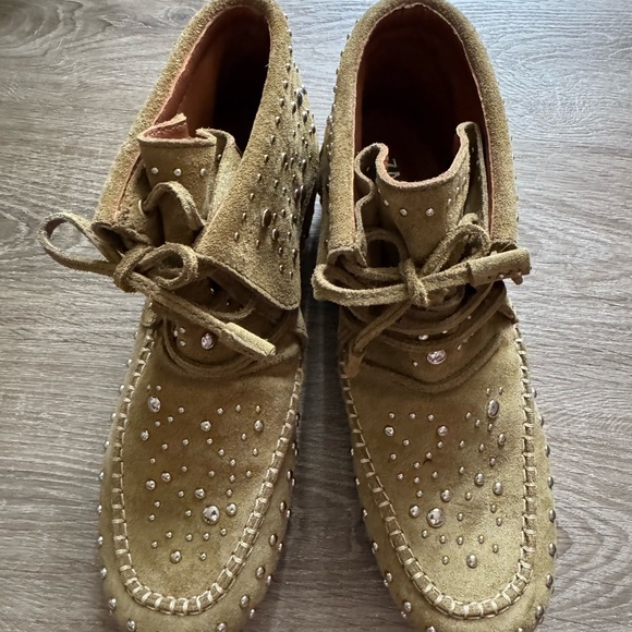 ZADIG & VOLTAIRE Santa Fe Suede Ankle Boots w/ Studs - Picture 1 of 7